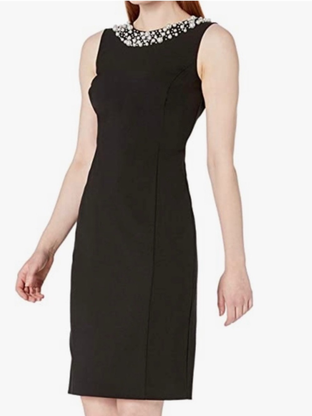Calvin Klein | Grey Dress with Pearls